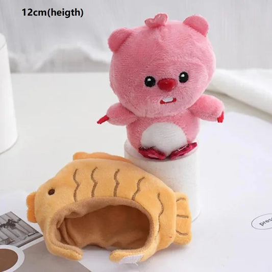 LilyPichu Snuggle Up with Whimsy: The Adorable Beaver Plush Keychain with Detachable Fish Hat!