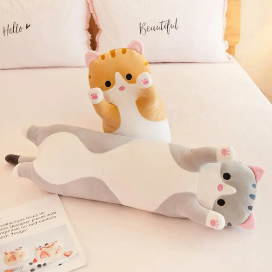 Embrace the Ultimate Comfort with Our Long Cat Plush Pillow! 🐾 "Stretchy Snuggles" Comfy Cat Nap Companion