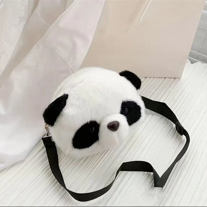 Panda Pouch Pal: Plush Crossbody Coin Purse – A Cuddly Companion for Your Adventures!