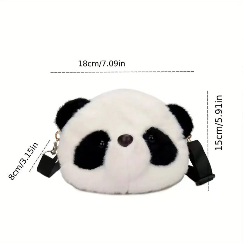 Panda Pouch Pal: Plush Crossbody Coin Purse – A Cuddly Companion for Your Adventures!