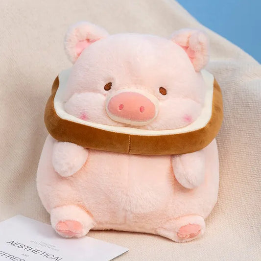 Sweet Snuggle Piggy Toast Pillow – 20cm of Cuddly Delight!