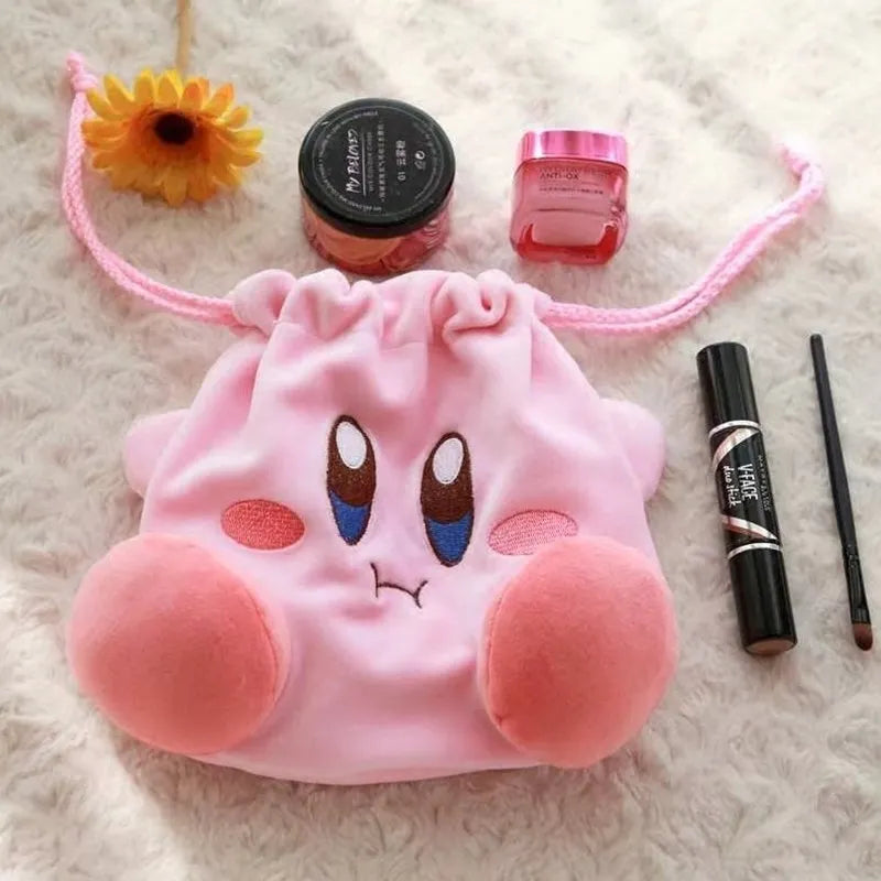 Kirby Dreamland Plush Cosmetic Bag – Adorable Pink Storage for All Your Treasures!