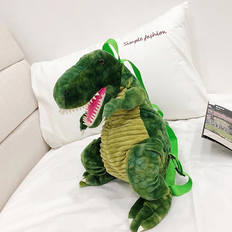 Jurassic Buddy 3D Dinosaur Plush Backpack - Prehistoric Fashion Statement