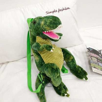 Jurassic Buddy 3D Dinosaur Plush Backpack - Prehistoric Fashion Statement