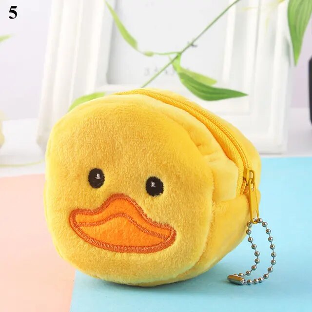Cutie Critter Coin Purse Keychains: Strawberry, Duck, & Chick – Your Mini Plush Pals!