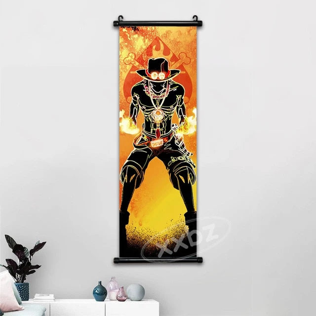 One Piece Hot Blooded Canvas Wall Scroll: Transform Your Space into a Pirate's Paradise