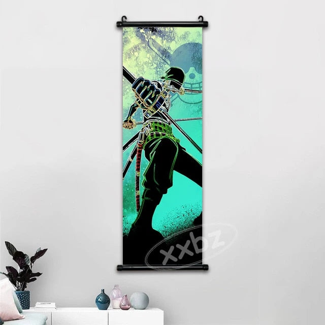 One Piece Hot Blooded Canvas Wall Scroll: Transform Your Space into a Pirate's Paradise