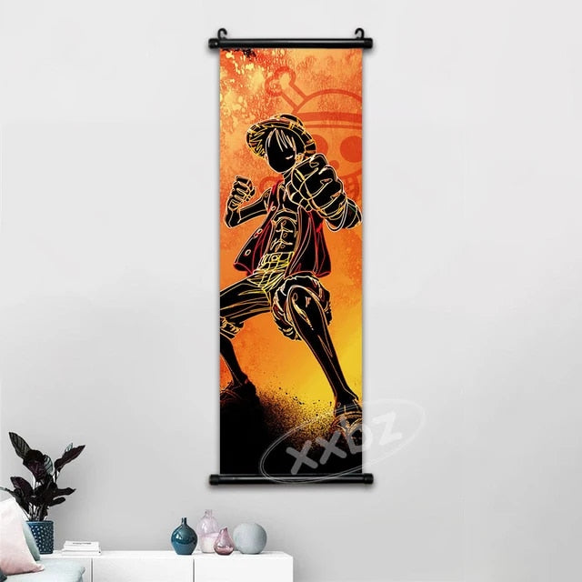 One Piece Hot Blooded Canvas Wall Scroll: Transform Your Space into a Pirate's Paradise