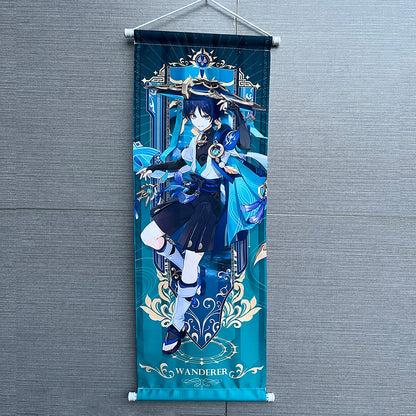 Immerse in the World of Genshin with Exquisite Character Wall Scrolls!