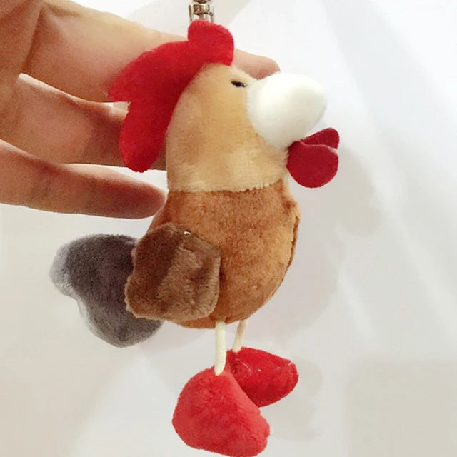 Adorable Animal Plush Keychains - Rooster, Alligator, and Raccoon! 🧸🐓🐊🦝