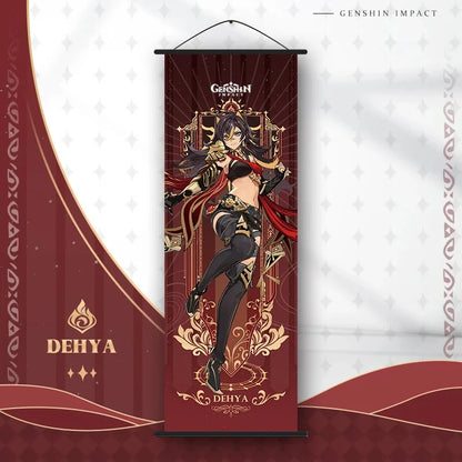 Immerse in the World of Genshin with Exquisite Character Wall Scrolls!