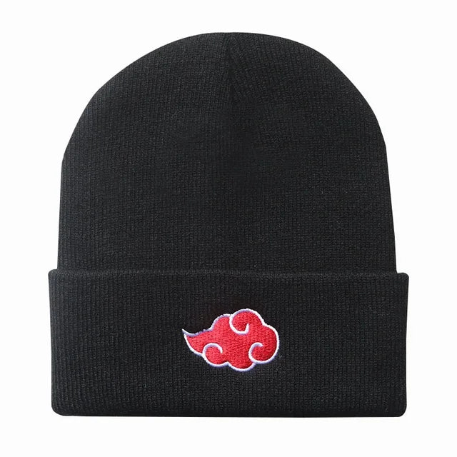 Naruto Beanies 🧢 | Uchiha Clan & Akatsuki Cloud Embroidered Designs