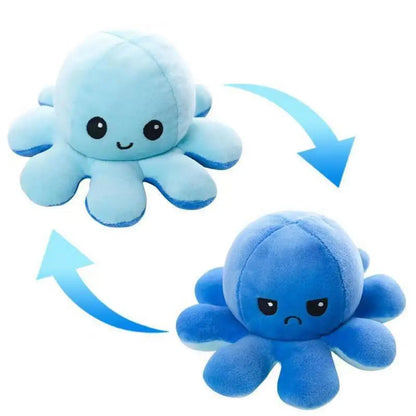 Cheerful Chameleon Octopus Plush Pillow: Mood Flipper!