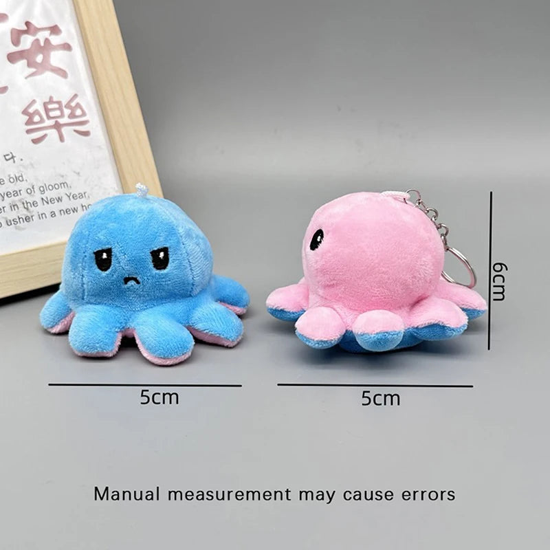 Reversible Octopus Plush Keychain 🐙✨ | Mood-Changing & Adorably Squishy