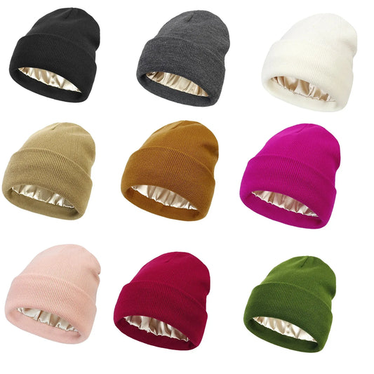 Satin-Lined Beanie – Cozy, Stylish, and Hair-Friendly!