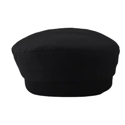 ⭐ JoJo Kujo Jotaro Cosplay Cap 🕶️ — Flat Top Anime Prop (Unisex, Metal Badge)