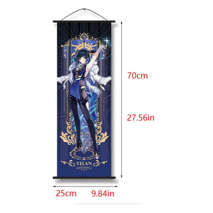 Immerse in the World of Genshin with Exquisite Character Wall Scrolls!