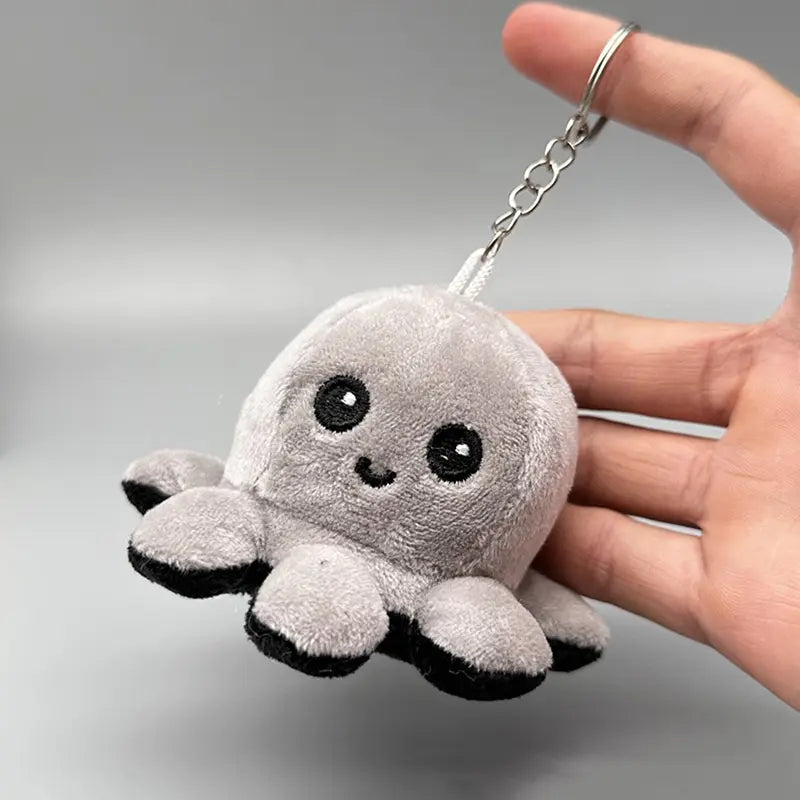 Reversible Octopus Plush Keychain 🐙✨ | Mood-Changing & Adorably Squishy