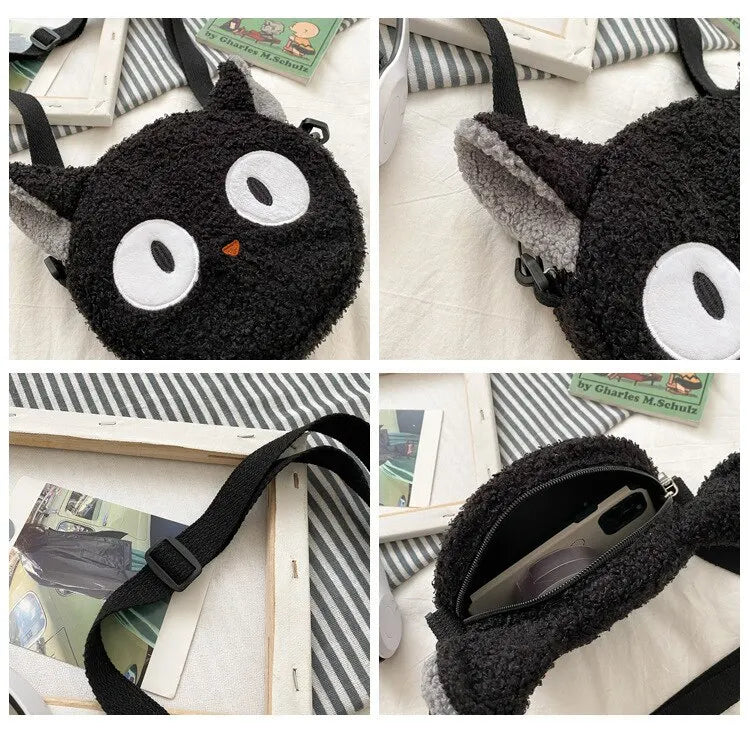 Charming Chibi Cat Plush Crossbody - Embrace Kawaii Charm!