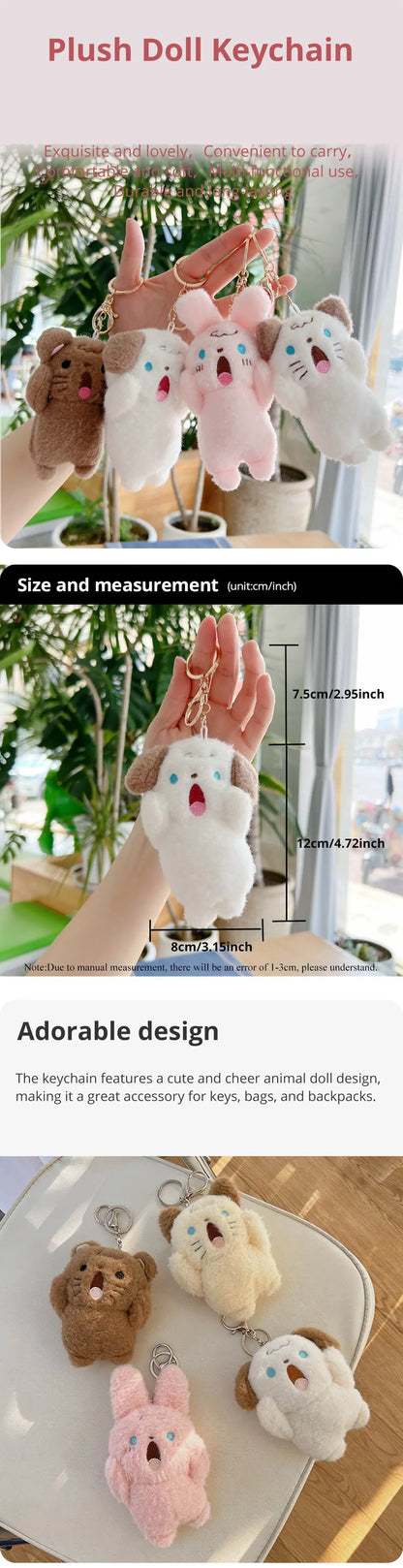 Pocketful of Cuteness: Plush Animal Keychains!