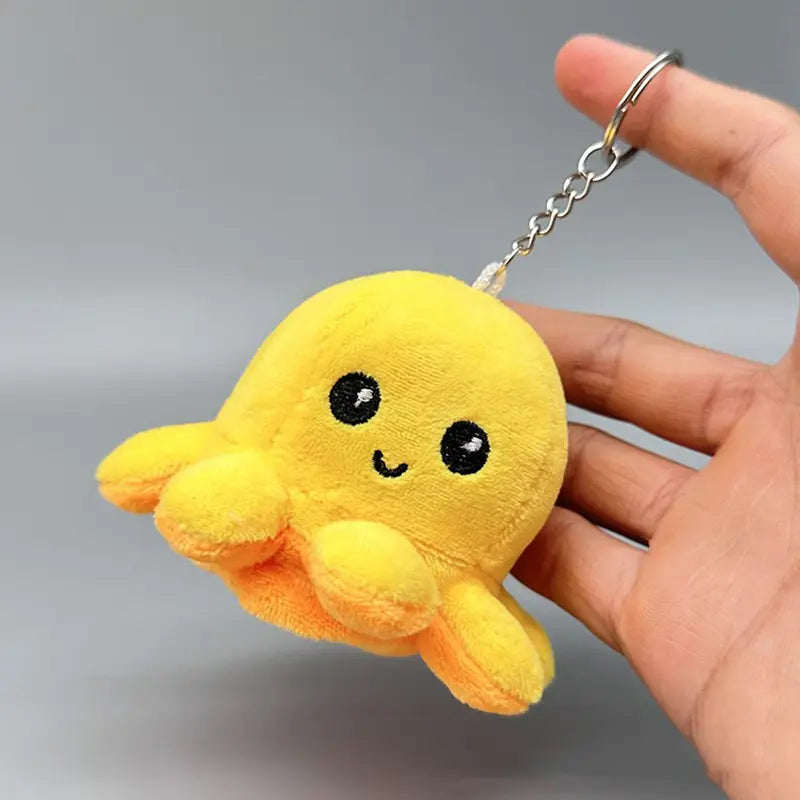 Reversible Octopus Plush Keychain 🐙✨ | Mood-Changing & Adorably Squishy