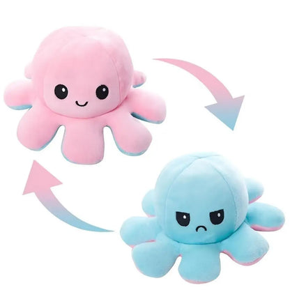 Cheerful Chameleon Octopus Plush Pillow: Mood Flipper!