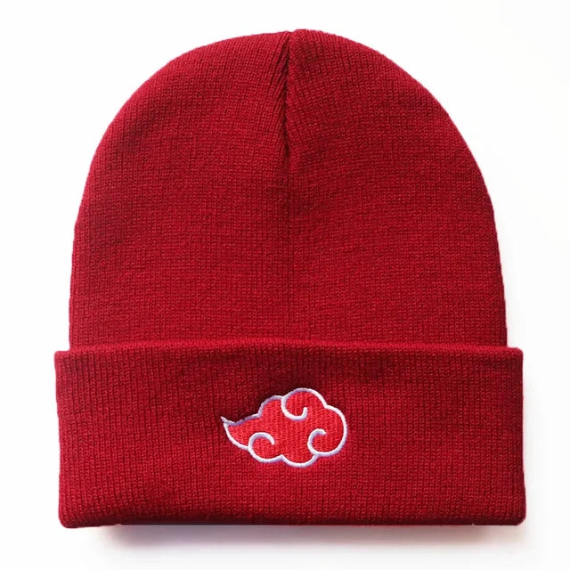 Naruto Beanies 🧢 | Uchiha Clan & Akatsuki Cloud Embroidered Designs