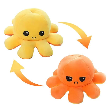 Cheerful Chameleon Octopus Plush Pillow: Mood Flipper!