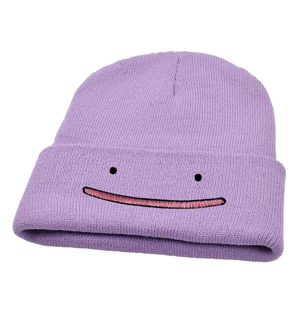 Ditto-Inspired Lavender Beanie - Cute and Cozy Fan Accessory