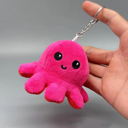 Reversible Octopus Plush Keychain 🐙✨ | Mood-Changing & Adorably Squishy