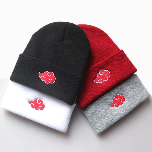 Naruto Beanies 🧢 | Uchiha Clan & Akatsuki Cloud Embroidered Designs