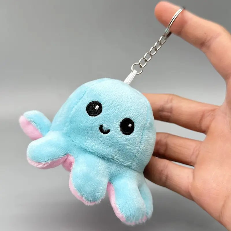 Reversible Octopus Plush Keychain 🐙✨ | Mood-Changing & Adorably Squishy