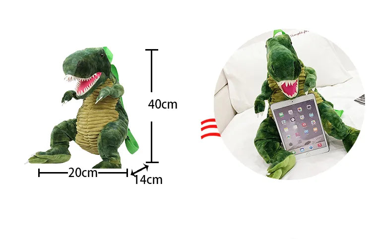 Jurassic Buddy 3D Dinosaur Plush Backpack - Prehistoric Fashion Statement