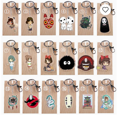 Acrylic Anime Character Studio Ghibli Keychain - Add a Touch of Magic to Your Everyday! 🌟