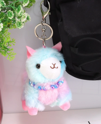 Cute Alpaca Plush Stuffed Keychain Toy