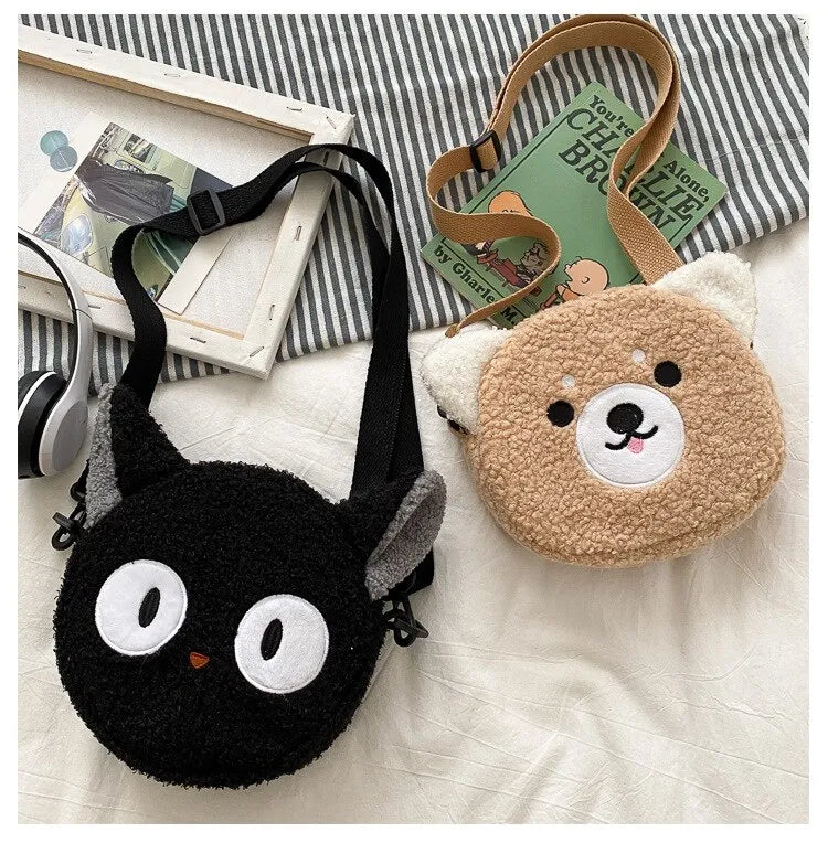 Charming Chibi Cat Plush Crossbody - Embrace Kawaii Charm!