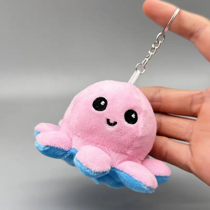 Reversible Octopus Plush Keychain 🐙✨ | Mood-Changing & Adorably Squishy