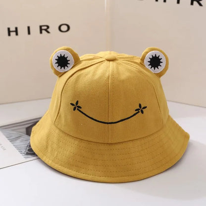 Happy Hopper Frog Bucket Hat - Your Sunny Day Companion!