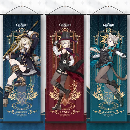 Immerse in the World of Genshin with Exquisite Character Wall Scrolls!