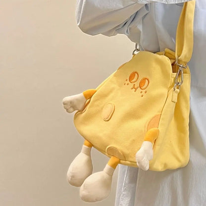 Canvas Crossbody Bag Cheese Doll 🧀🎒