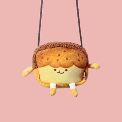 Yummy Toast Bread Coin Purse & Keychain Clip – Your Slice of Kawaii Convenience!