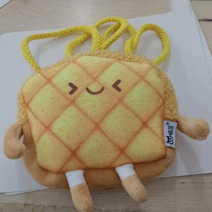 Yummy Toast Bread Coin Purse & Keychain Clip – Your Slice of Kawaii Convenience!