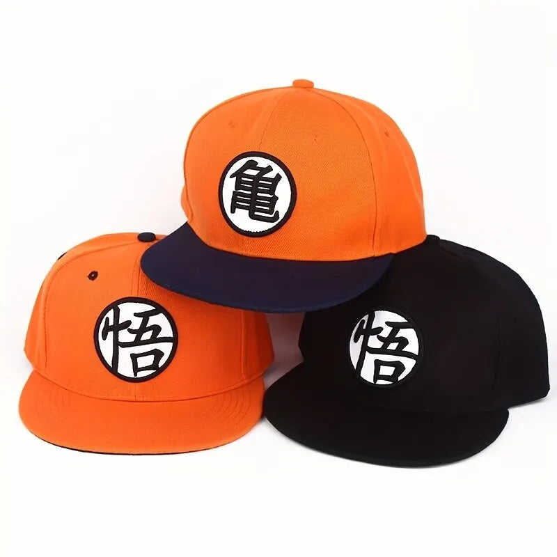 🧢 Embroidered Dragon Ball Z Adjustable Baseball Caps - Power Up Your Style in Navy / Orange! ⚡