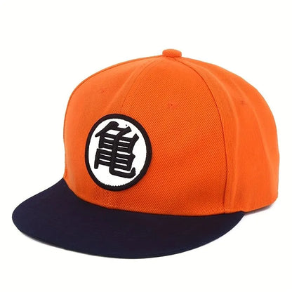 🧢 Embroidered Dragon Ball Z Adjustable Baseball Caps - Power Up Your Style in Navy / Orange! ⚡