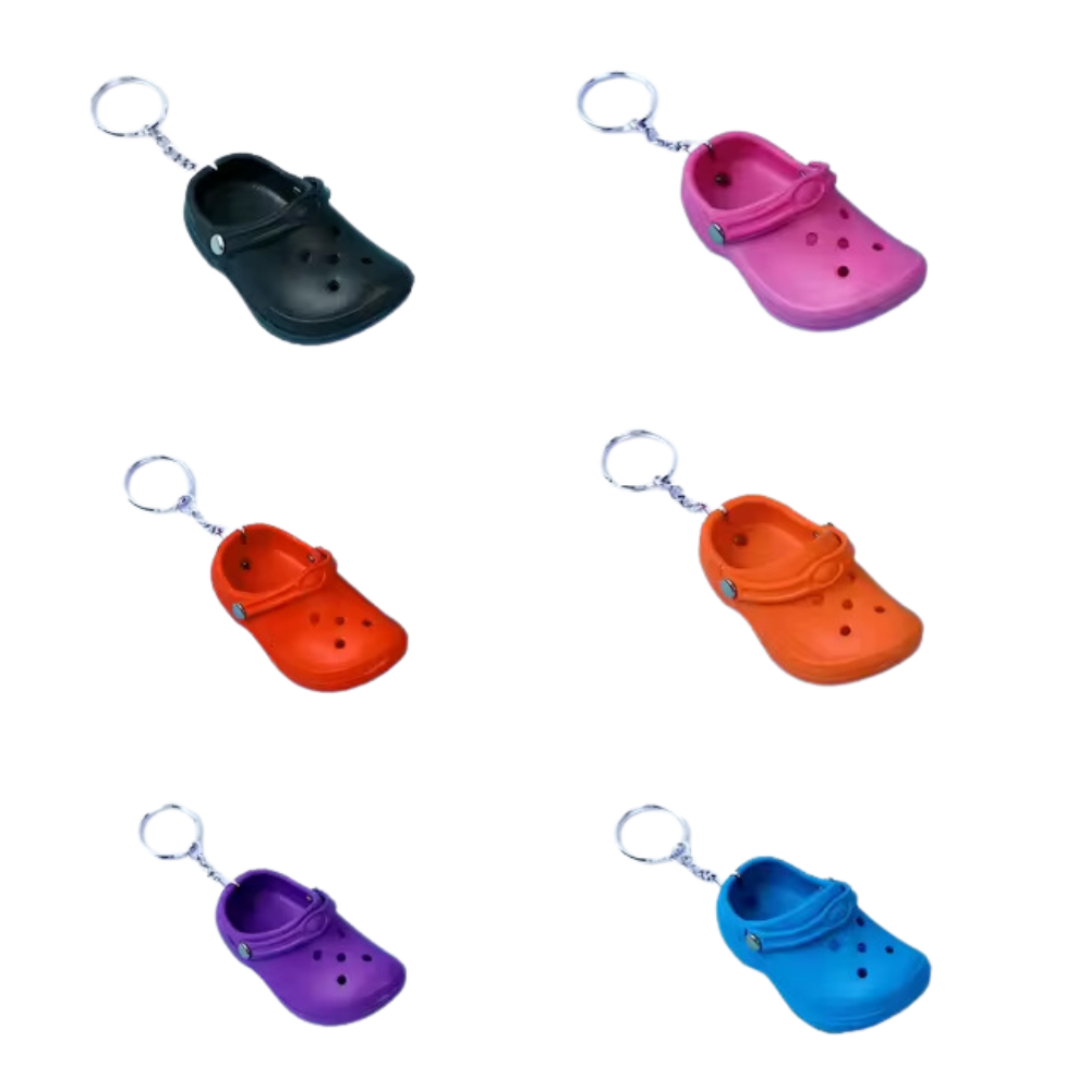 Y2K Nostalgia Mini Crocs Keychains - Pop of Color for Your Keys!