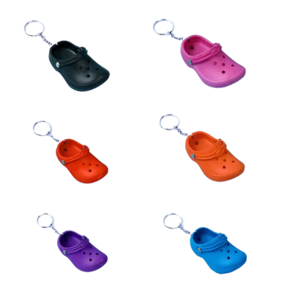 Y2K Nostalgia Mini Crocs Keychains - Pop of Color for Your Keys!