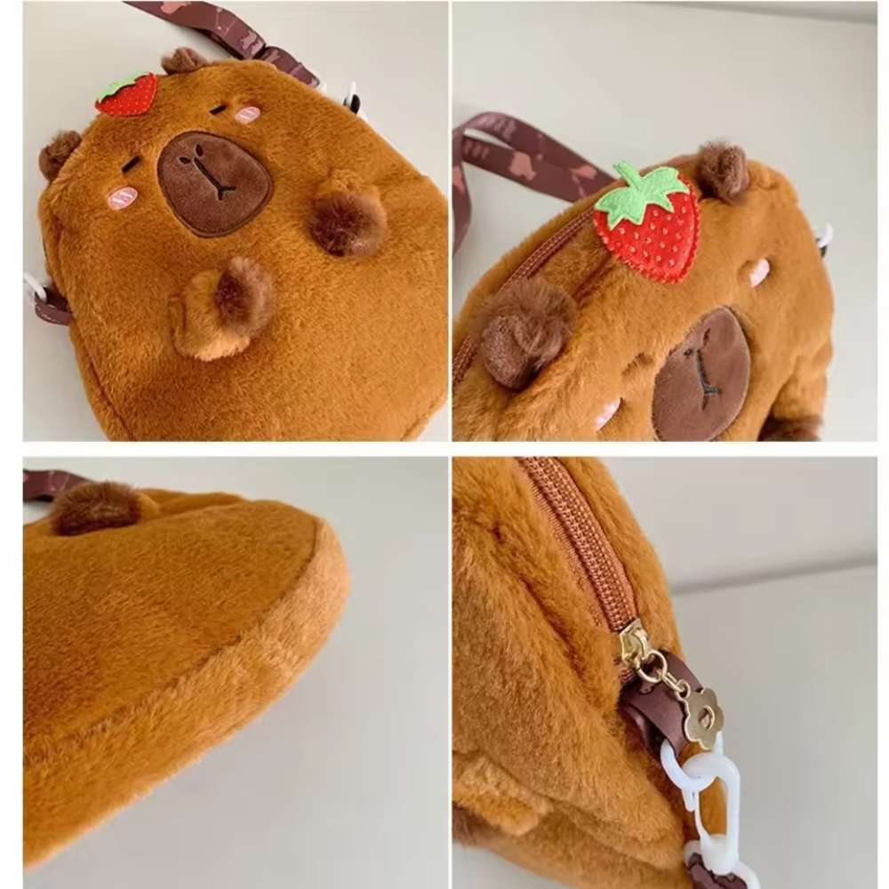 🧸 Capybara Plush Shoulder Bag – Cute, Soft & Unisex