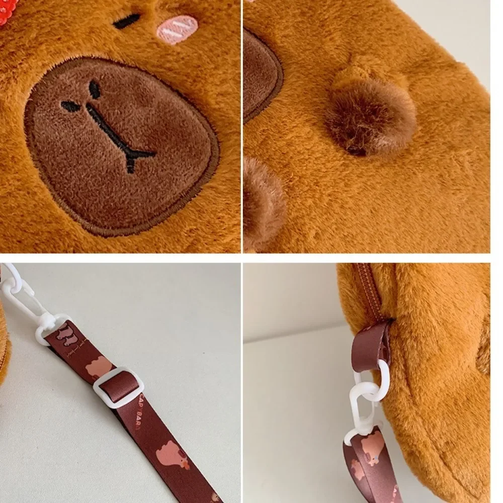 🧸 Capybara Plush Shoulder Bag – Cute, Soft & Unisex