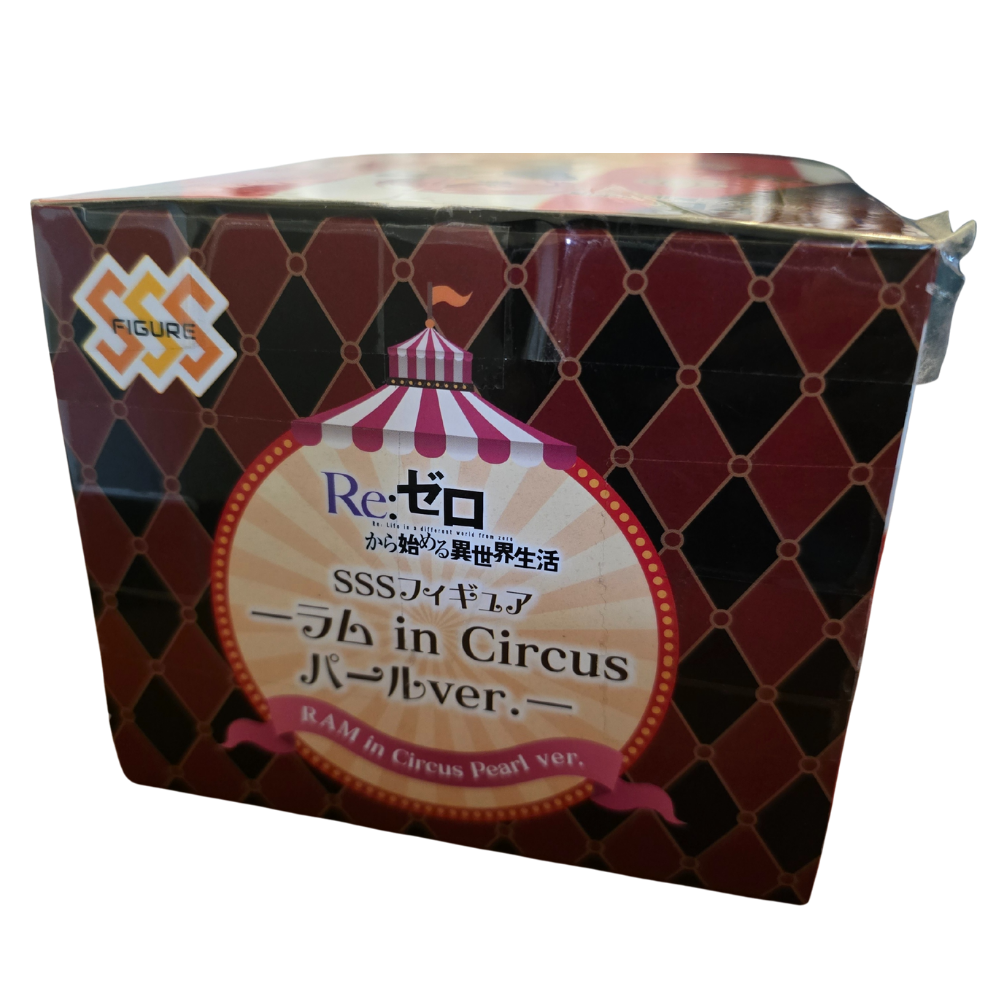 🎪 Ram in Circus Pearl Ver. – Re:Zero Figurine (New, Box with Wear)