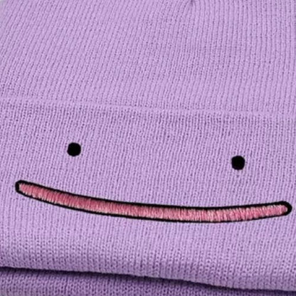 Ditto-Inspired Lavender Beanie - Cute and Cozy Fan Accessory